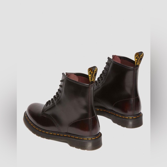 Dr Doc Martens 1460 Cherry Red Arcadia Leather Combat Boots STUNNING - Picture 3 of 16